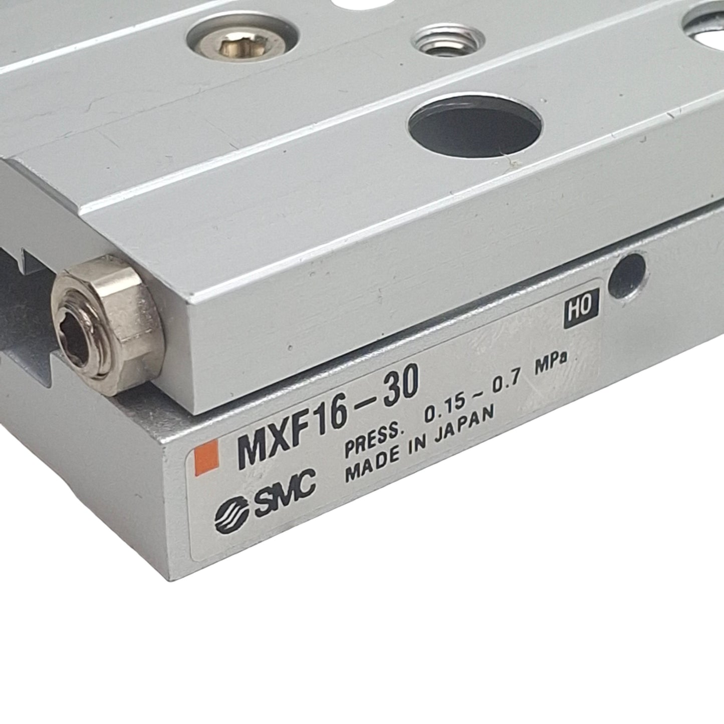 Used SMC MXF16-30 Pneumatic Slide Table, Bore: 16mm, Stroke: 30mm, 0.15-0.7MPa M5x0.8