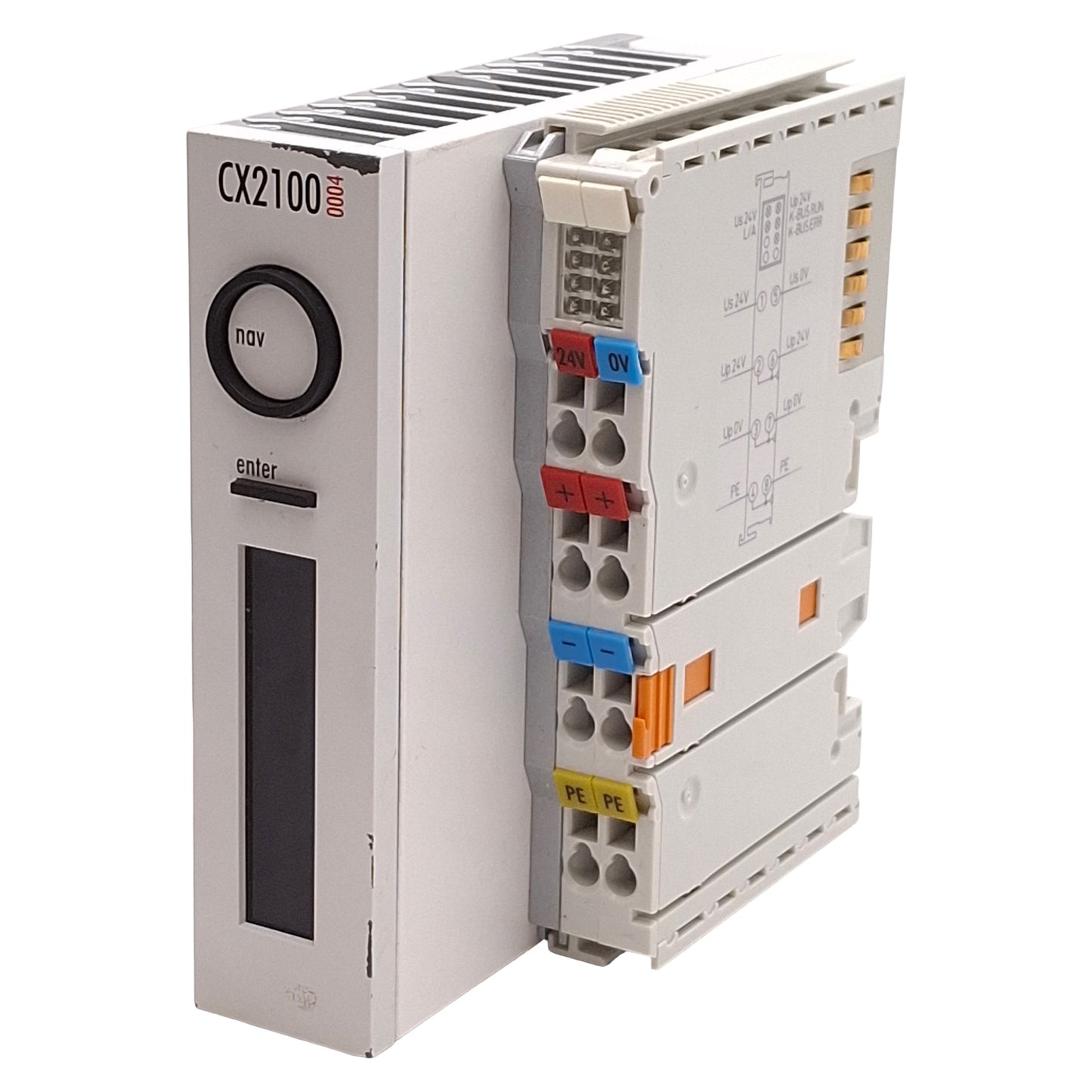 Used Beckhoff CX2100-0004 Power Supply Unit For CX2020 & CX2030, 45W 24VDC, DIN Rail