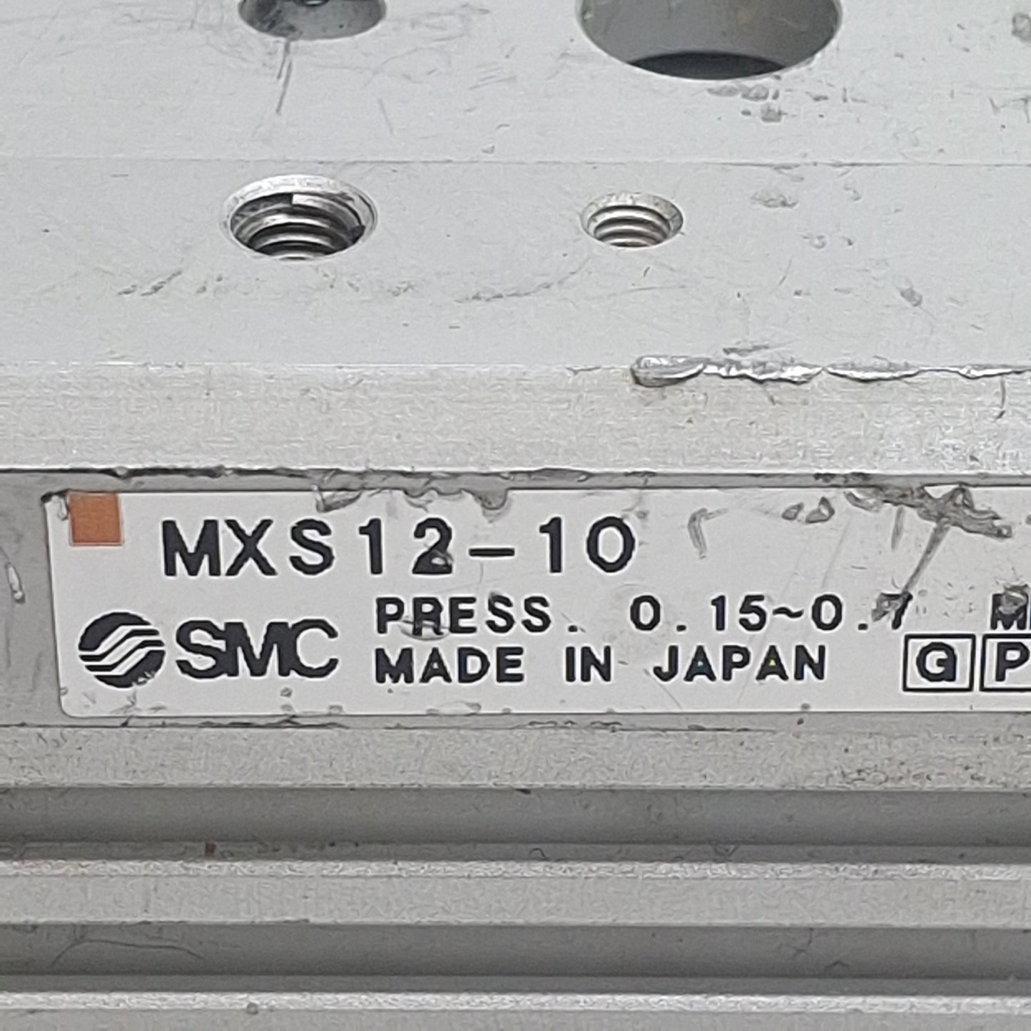 Used SMC MXS12-30 Pneumatic Slide Table, ø12mm Bore, 30mm Stroke, 0.15-0.7MPa, M5