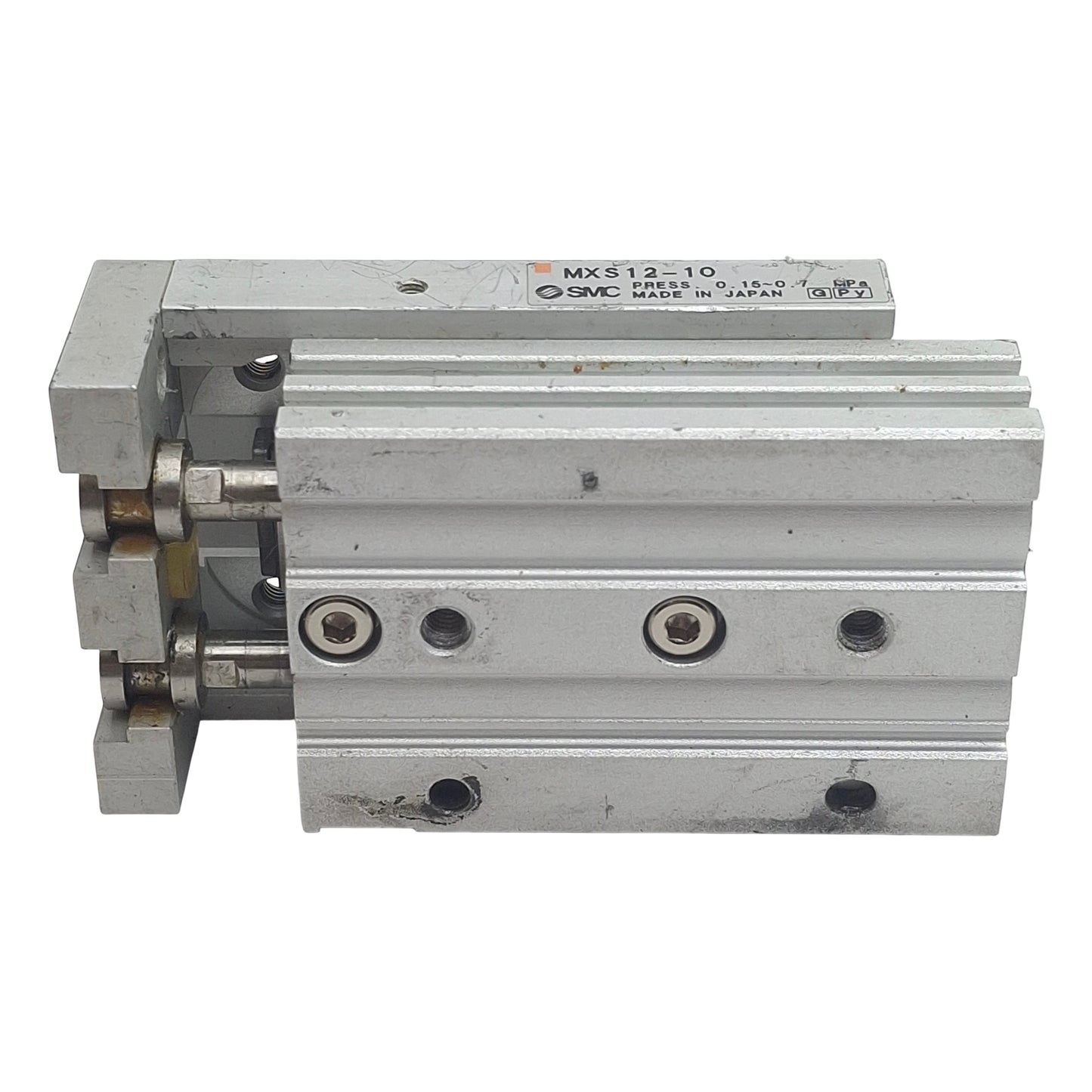 Used SMC MXS12-30 Pneumatic Slide Table, ø12mm Bore, 30mm Stroke, 0.15-0.7MPa, M5