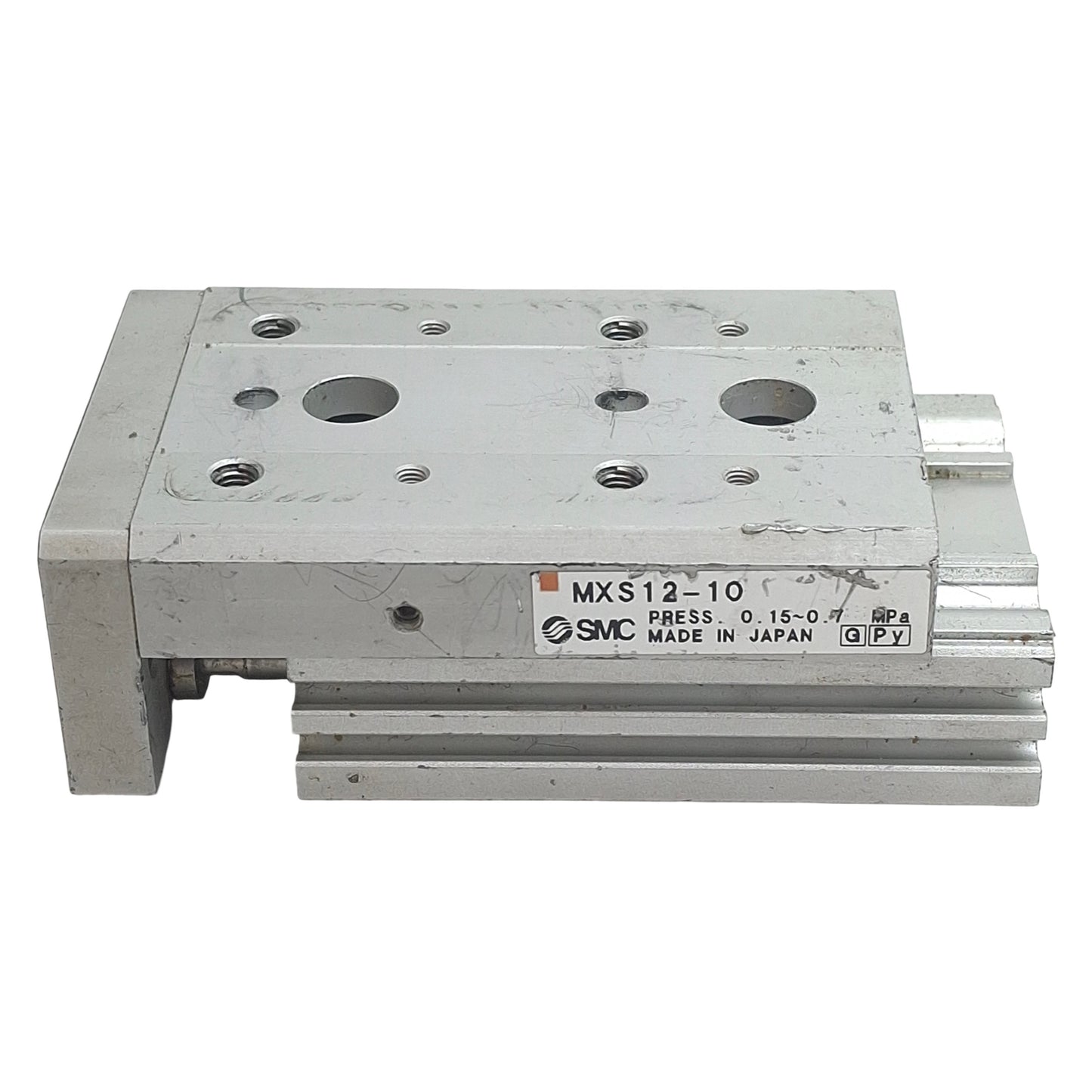 Used SMC MXS12-30 Pneumatic Slide Table, ø12mm Bore, 30mm Stroke, 0.15-0.7MPa, M5