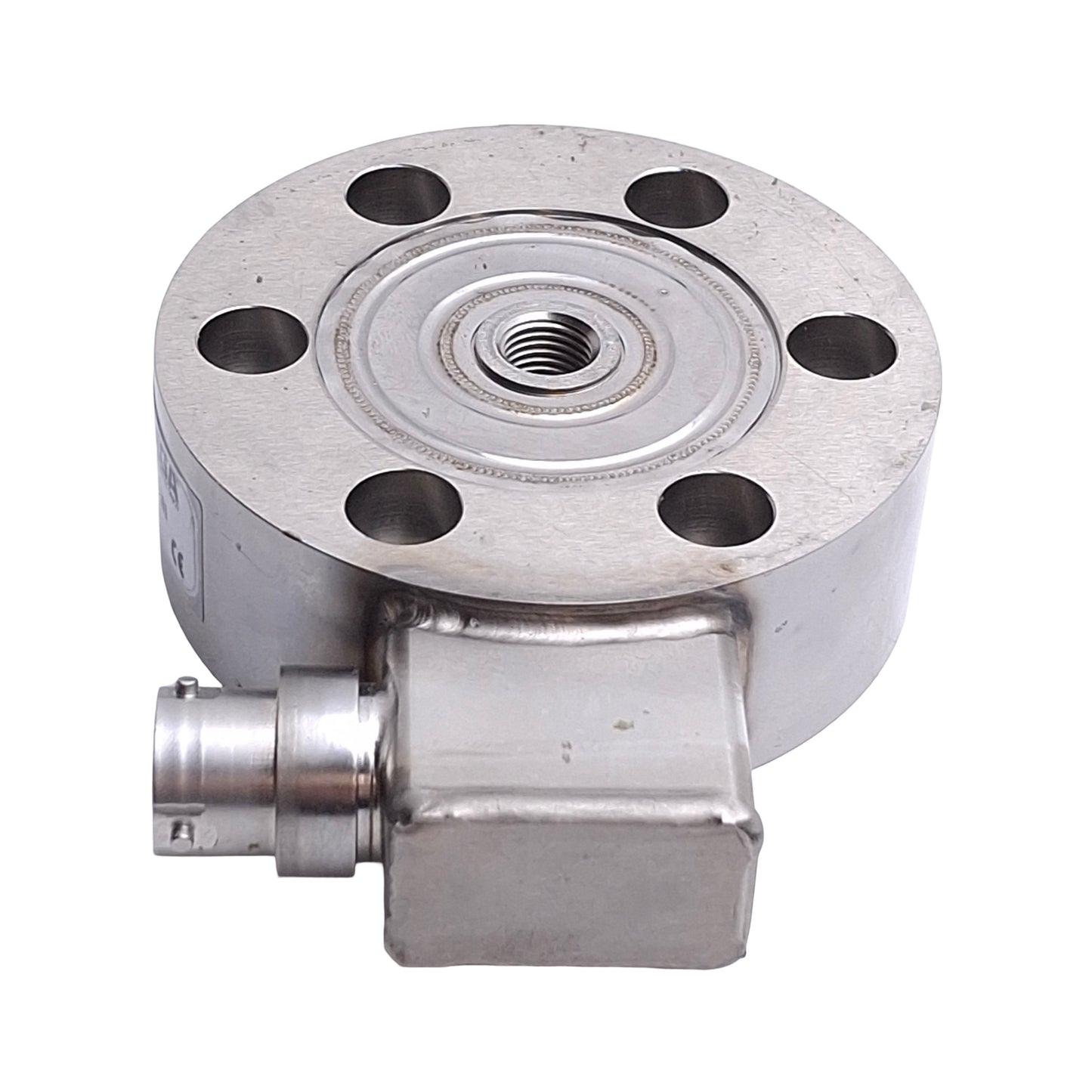 Used Omega Engineering LCHD-50 Low Profile Pancake Style Load Cell, 3/8-24UNF, 50lbs