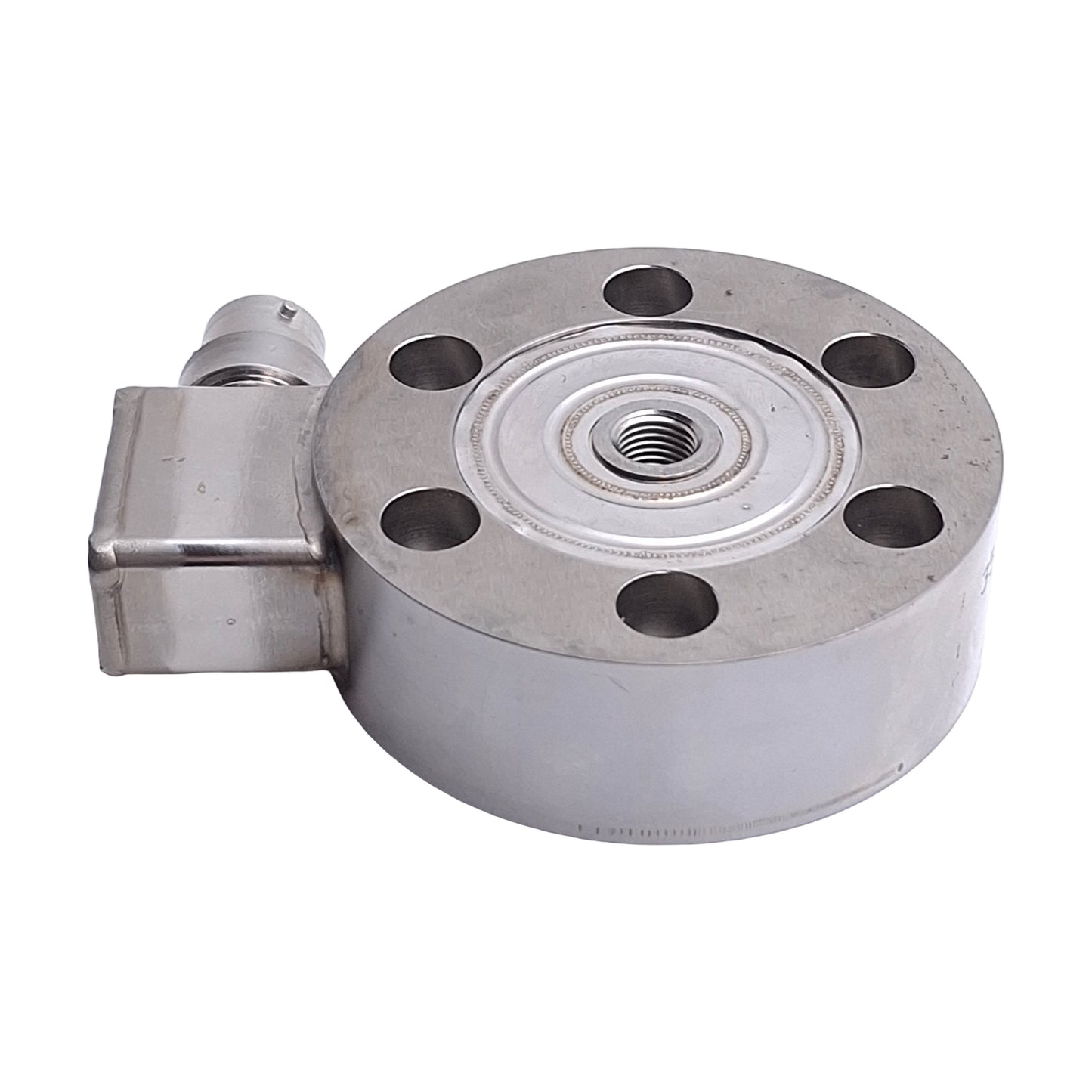 Used Omega Engineering LCHD-50 Low Profile Pancake Style Load Cell, 3/8-24UNF, 50lbs