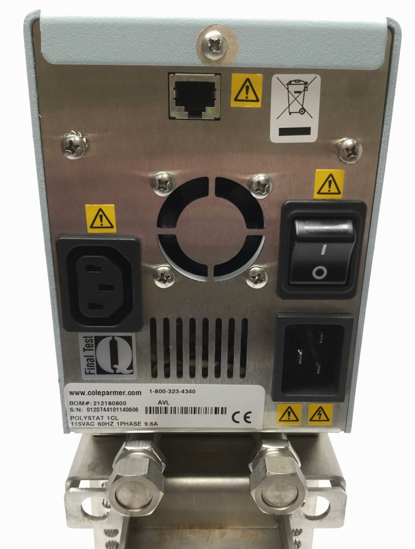 Used Cole Parmer Polystat 1CL Digital Heated Immersion Circulator 115VAC 60Hz 1kW