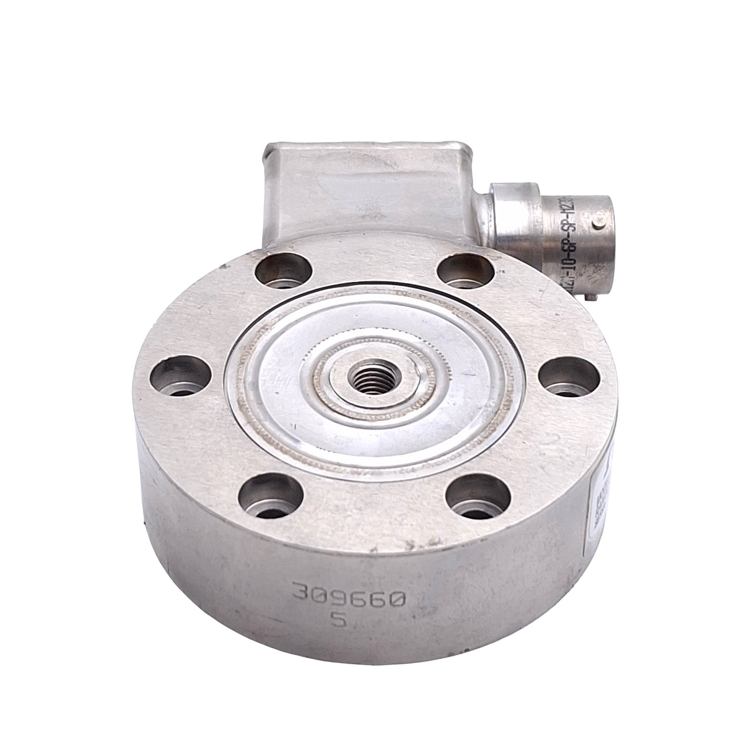 Used Omega Engineering LCHD-5 Low Profile Pancake Style Load Cell 1/4-28 UNF, 5lbs