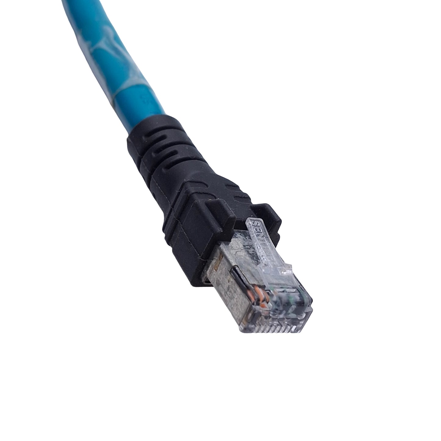 Used Turck RSSD RJ45S 441-5M Industrial Ethernet Cable 42V 1.5A, Male M12 to RJ45, 5m