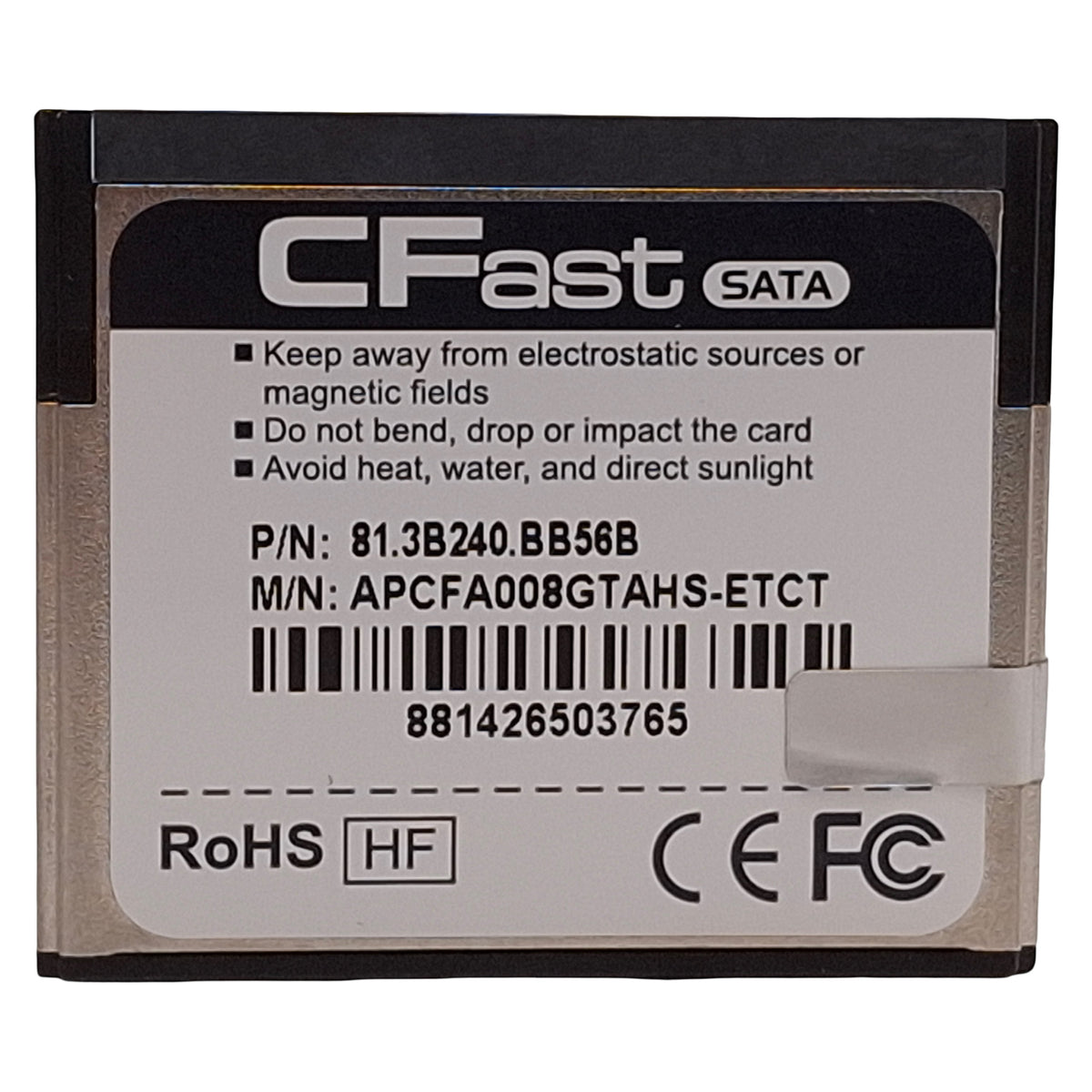 Used Beckhoff 81.3B240.BB56B CFast 8gb Card, Windows Embedded Standard 7P For CX2000