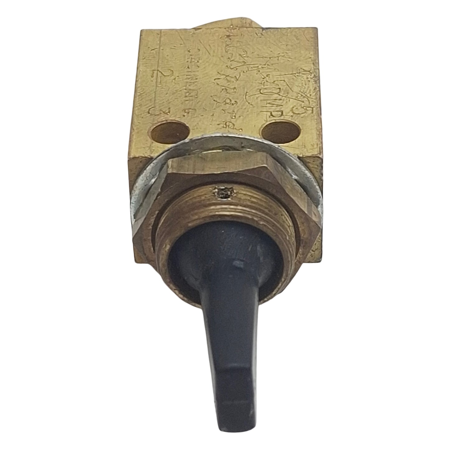 Used Clippard TV-4DMP Brass Toggle Valve, 4-Way 3-Port, 1/8in NPT, 150psi, 125l/min