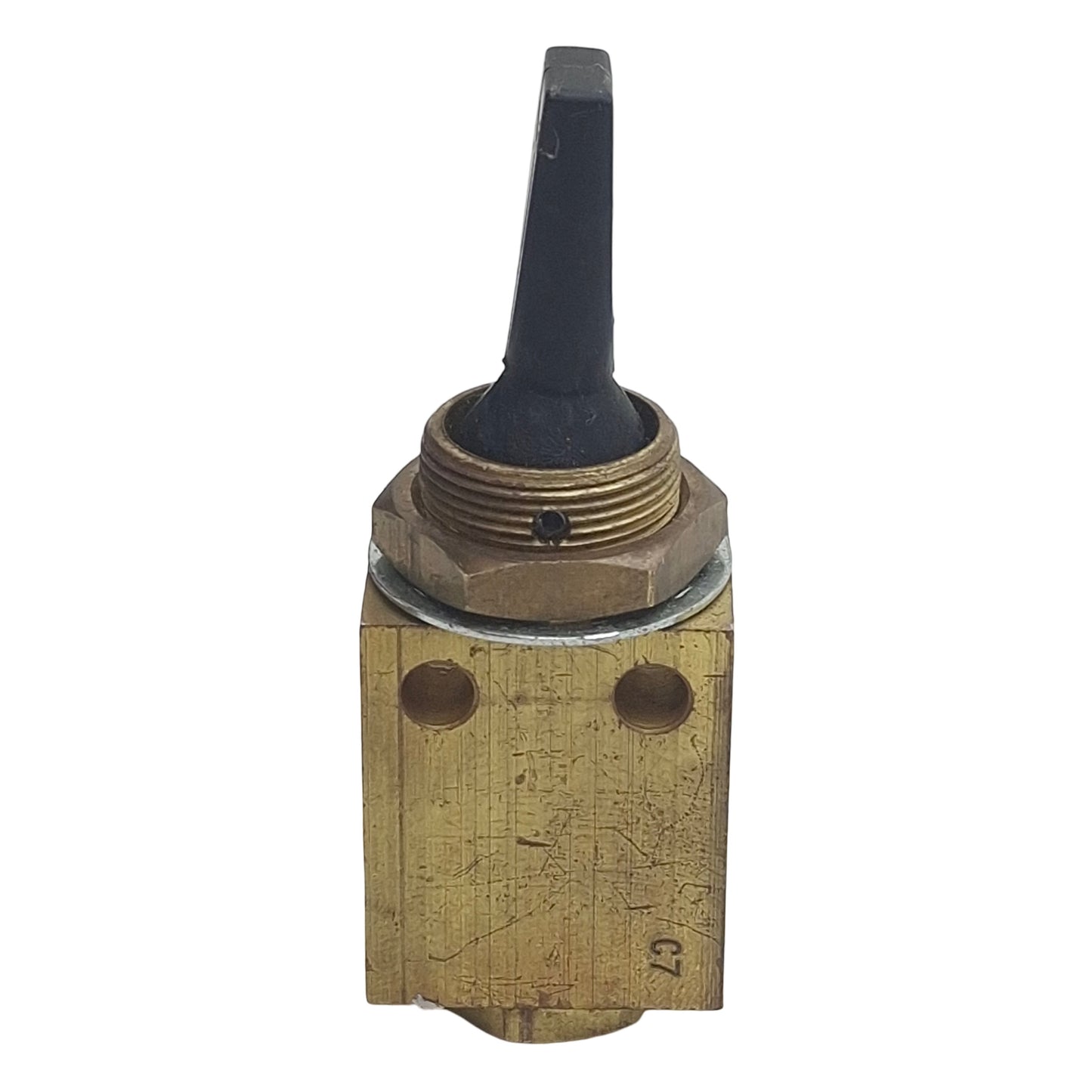 Used Clippard TV-4DMP Brass Toggle Valve, 4-Way 3-Port, 1/8in NPT, 150psi, 125l/min