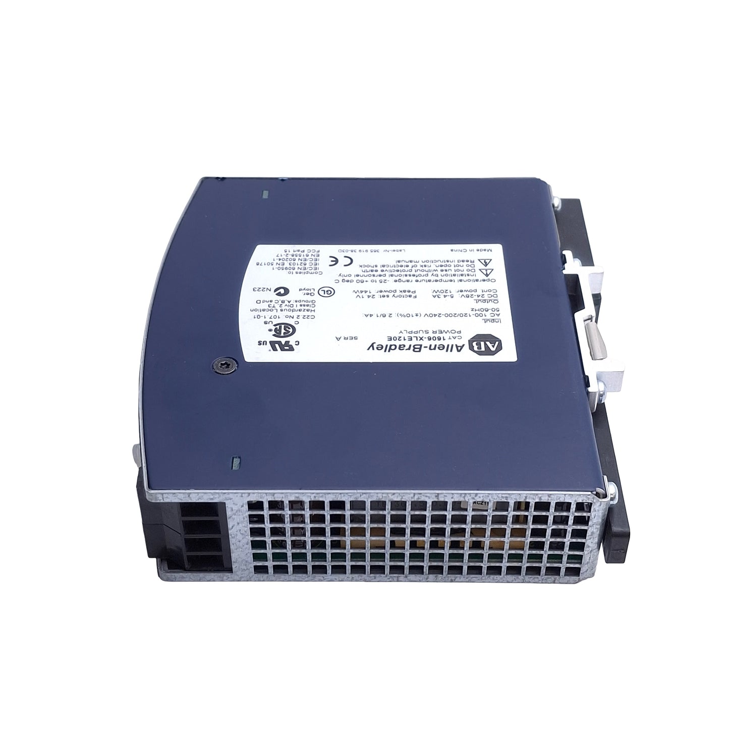 Used Allen Bradley 1606-XLE120E Power Supply, 120/240VAC Input, 24-28VDC 120W Output