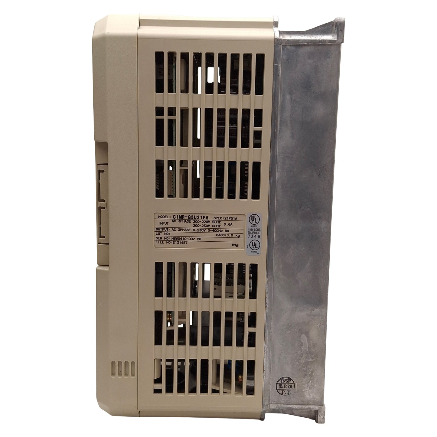 Used IDM Controls CIMR-G5U21P5 G5 Series AC Vector Drive, 1.5kW, 3Ø 0-230VAC, 0-400Hz