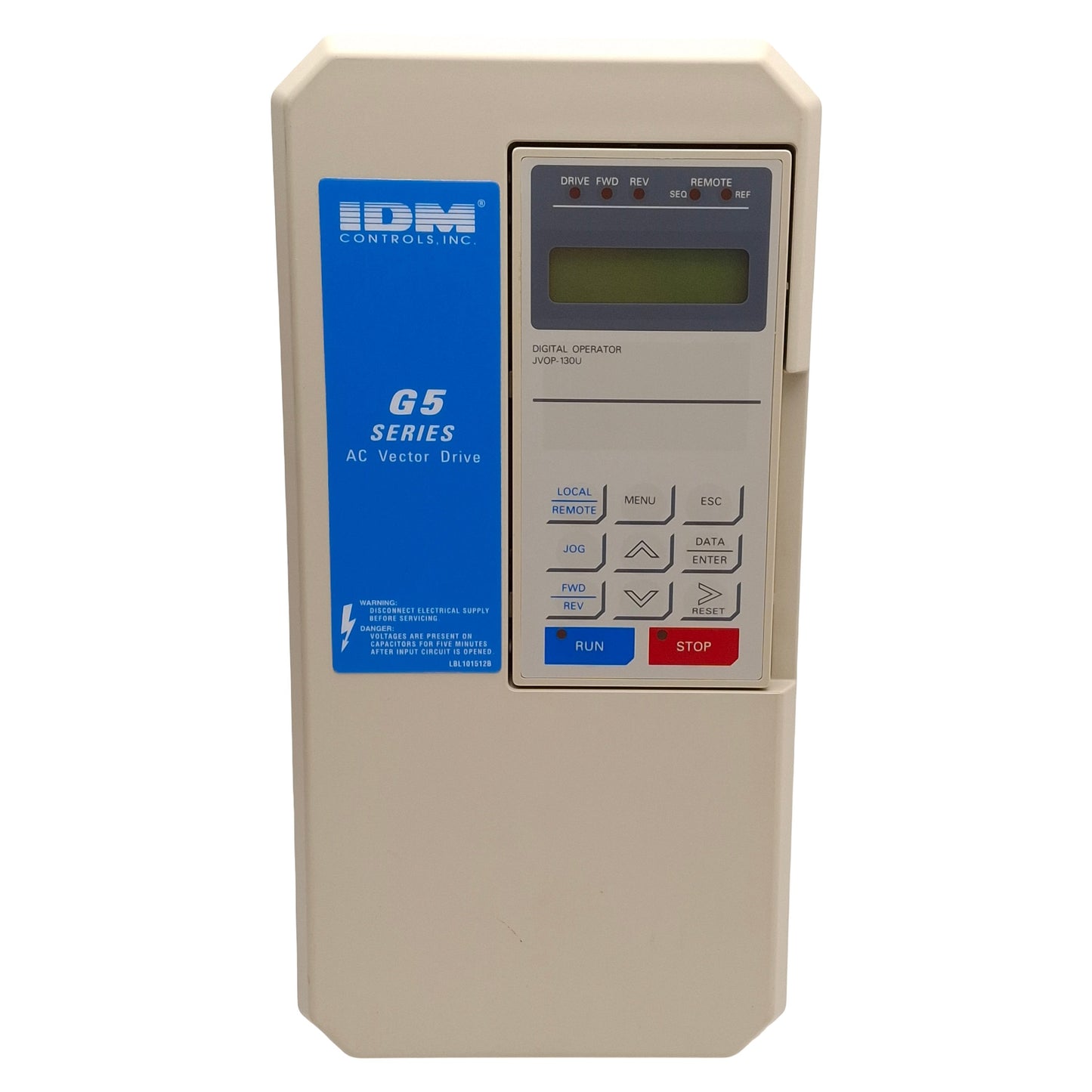 Used IDM Controls CIMR-G5U21P5 G5 Series AC Vector Drive, 1.5kW, 3Ø 0-230VAC, 0-400Hz