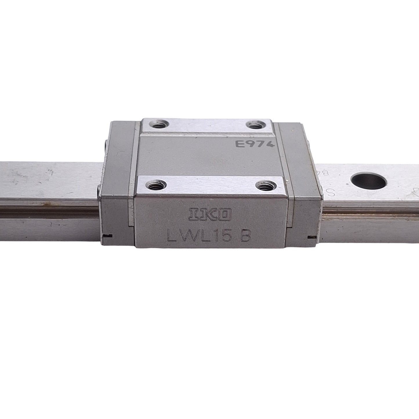 Used IKO LWL15B Linear Ball Bearing Carriage 42mm x 32mm With 157mm Guide Rail