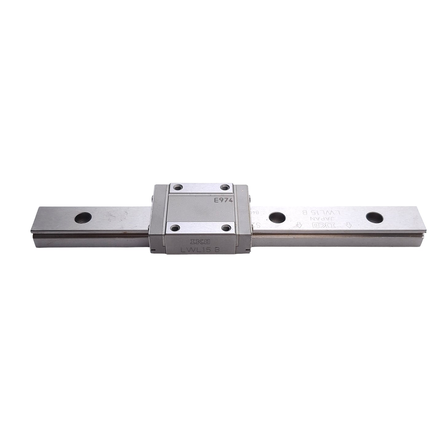 Used IKO LWL15B Linear Ball Bearing Carriage 42mm x 32mm With 157mm Guide Rail