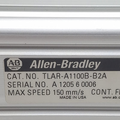 Used Allen Bradley TLAR-A1100B-B2A Electric Cylinder, 100mm Stroke, *w/out Motor*