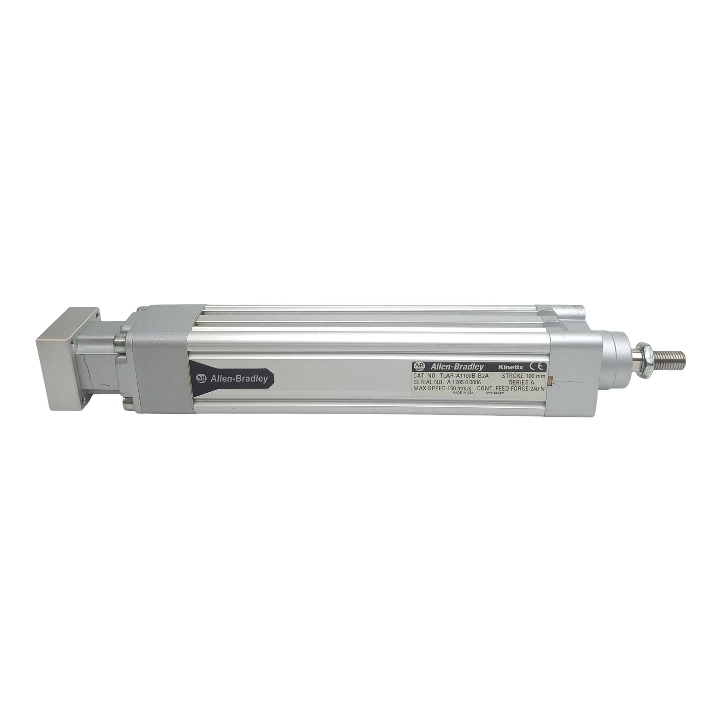 Used Allen Bradley TLAR-A1100B-B2A Electric Cylinder, 100mm Stroke, *w/out Motor*