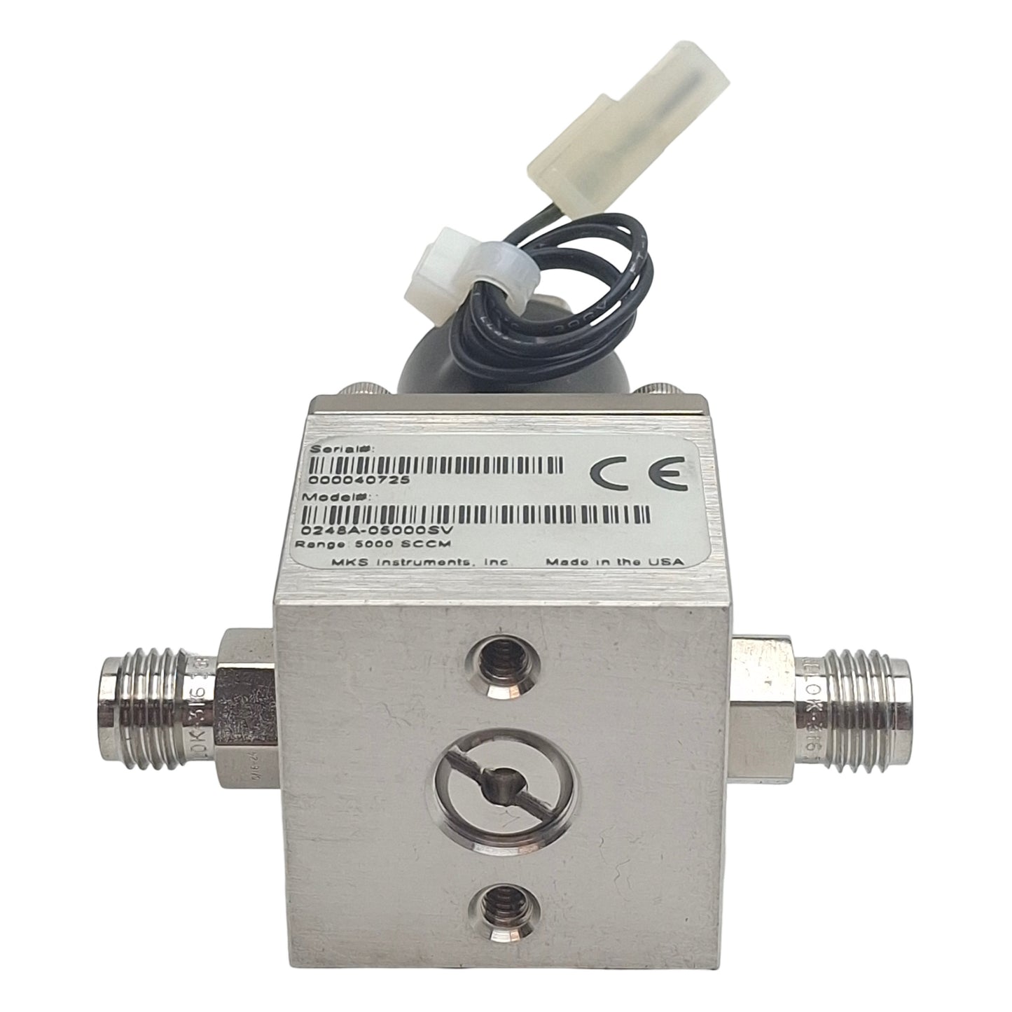 Used MKS 0248A-05000SV Flow Control Valve, 5000sccm, 1/4in Swagelok, 150psi Max