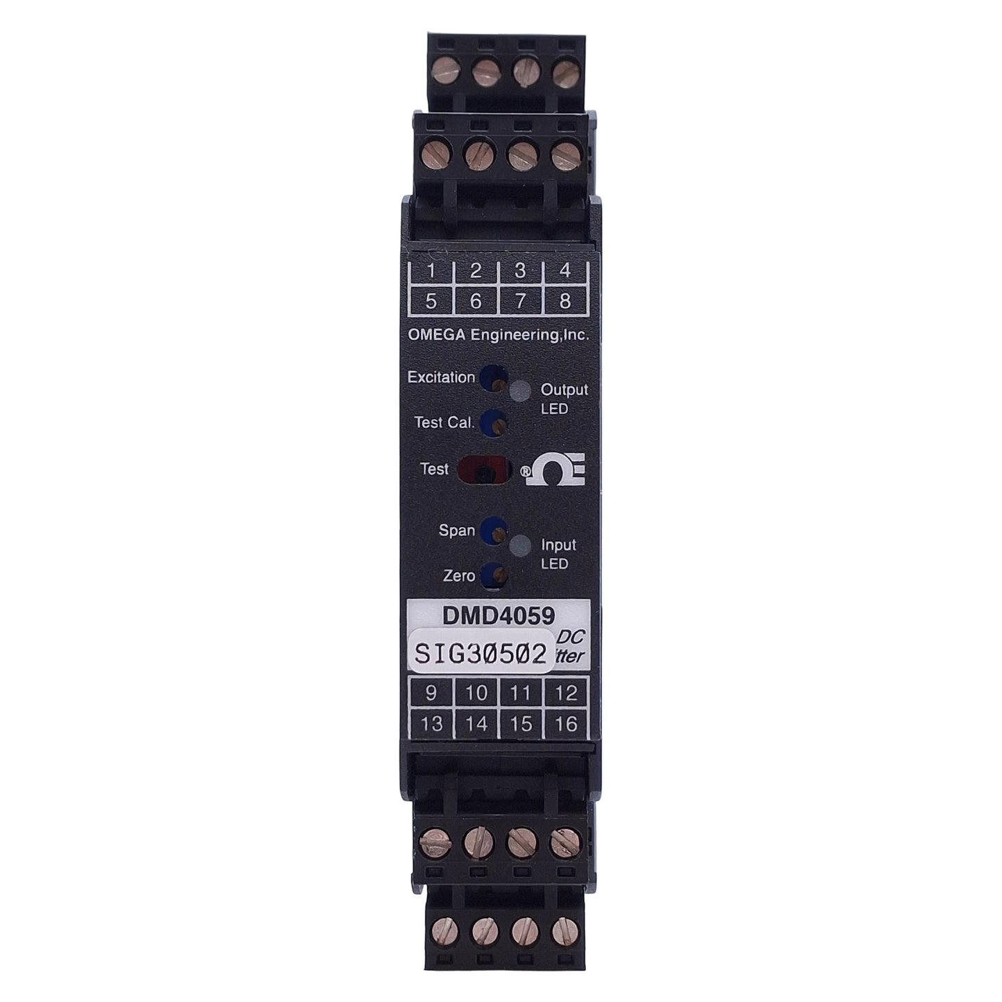 Used Omega Engineering DMD4059-DC Bridge/Strain Gauge Signal Conditioner 10-30VDC