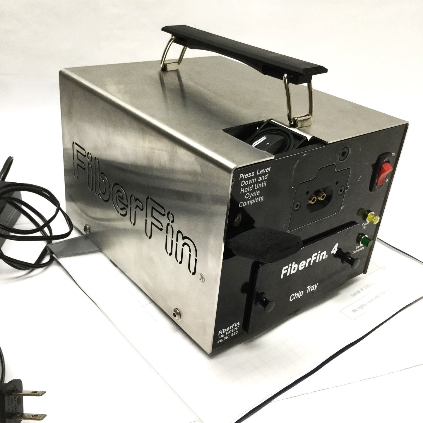 Used FiberFin FF-FF4 POF Optical Fiber Diamond Finishing Machine 4mm w/SMA Face Plate