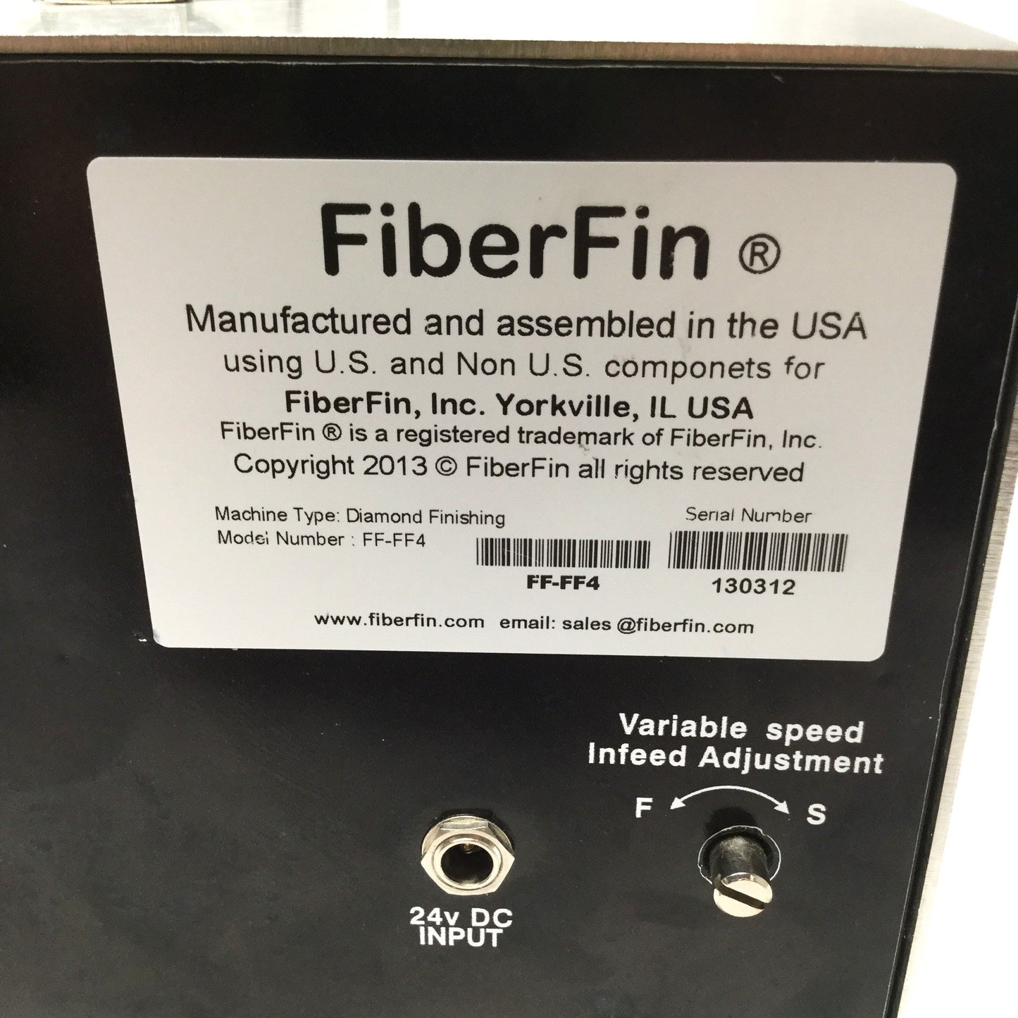 Used FiberFin FF-FF4 POF Optical Fiber Diamond Finishing Machine 4mm w/SMA Face Plate