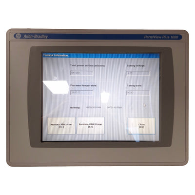 Used Allen Bradley 2711P-T10C4D1 PanelView Plus 1000 Touchscreen HMI, 10.4in, 24VDC