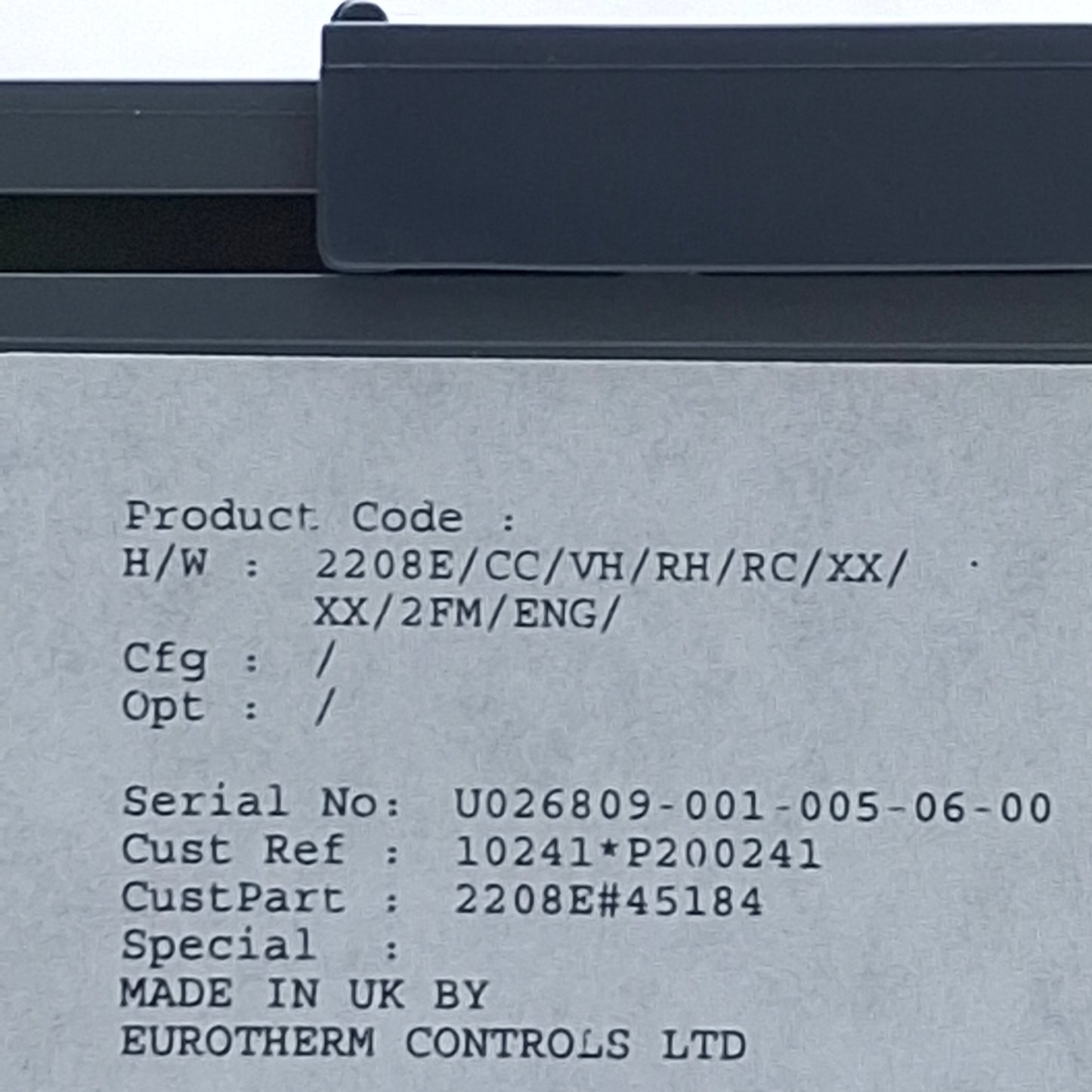 Used Eurotherm 2208E/CC/VH/RH/RC/XX/XX/2FM/ENG Temperature Controller/Programmer
