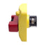 Used Allen Bradley 194R-HS1E Rotary Disconnect Switch Handle, Red/Yellow, ON-OFF, 90°