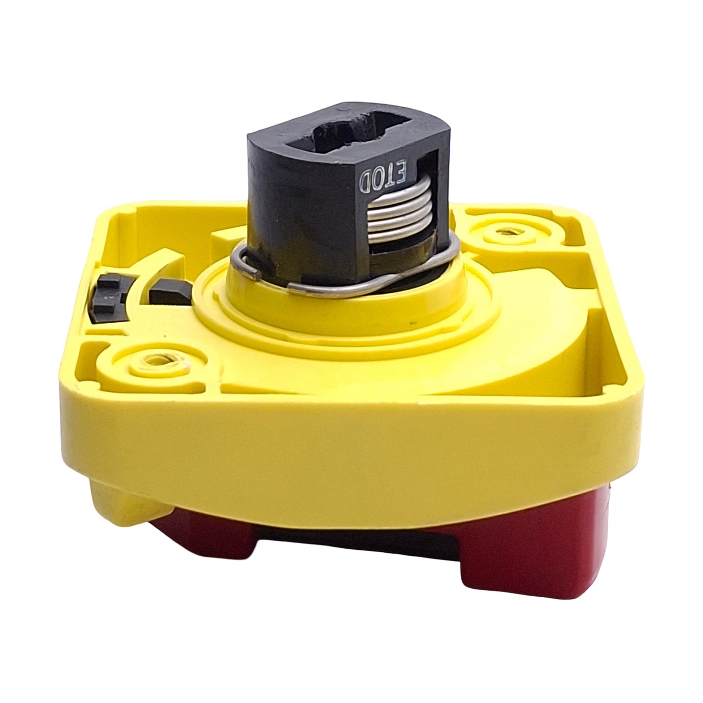 Used Allen Bradley 194R-HS1E Rotary Disconnect Switch Handle, Red/Yellow, ON-OFF, 90°