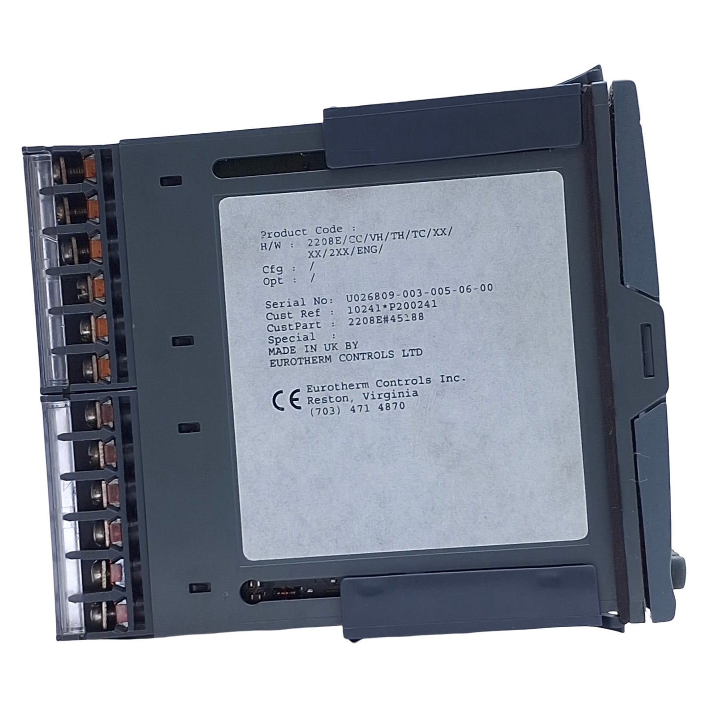 Used Eurotherm 2208e/CC/VH/TH/TC/XX/XX/2XX/ENG Temperature Controller/Programmer