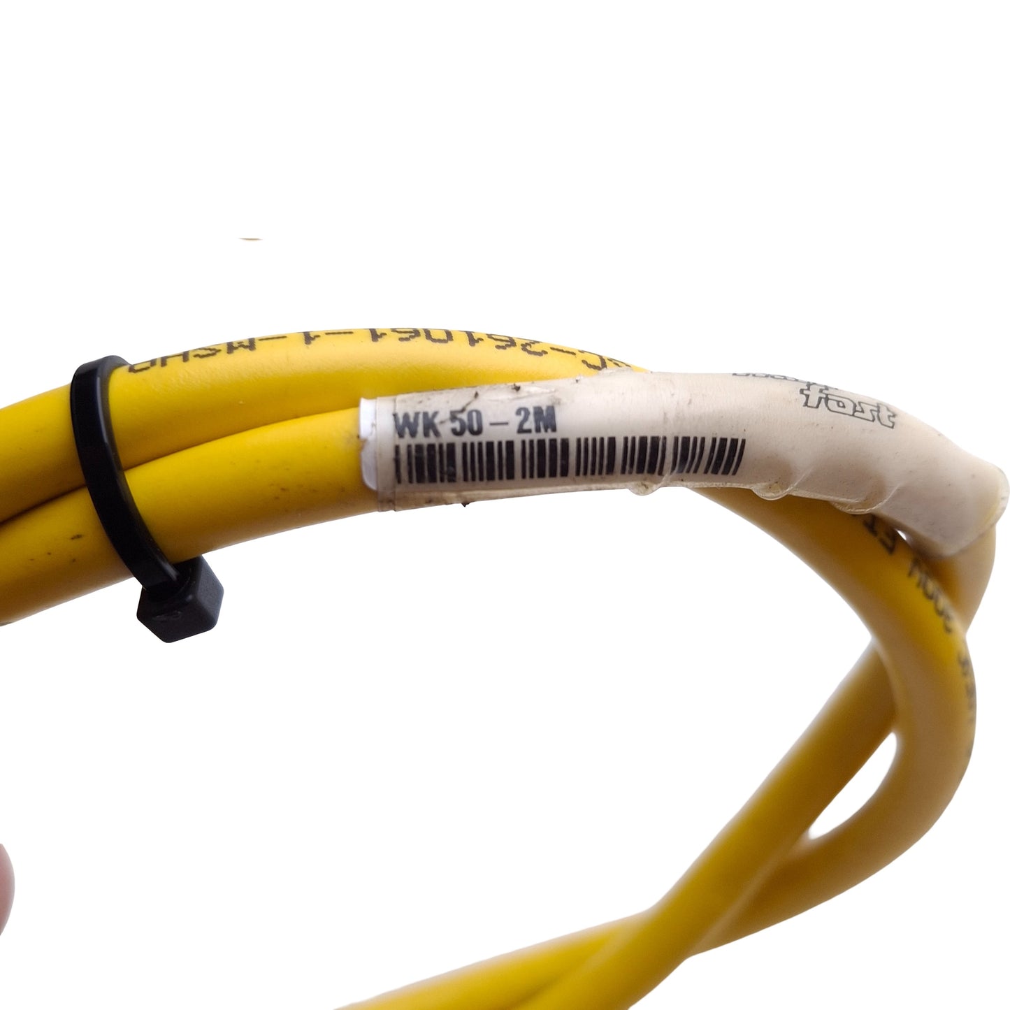 Used Lot of 2 Turck WK50-2M Cordset 1.5ft Length Each, 5-Pole Female Mini, *Cut*