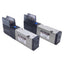 Used Lot of 2 SMC VZ2150 Solenoid Valve, 2-Position 5-Port, 1-9.9kgf/cm², 24VDC