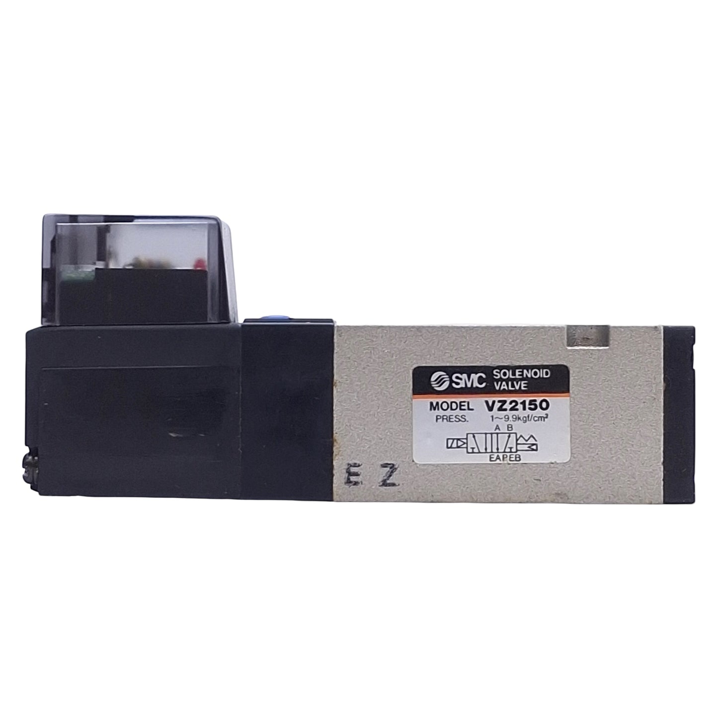 Used Lot of 2 SMC VZ2150 Solenoid Valve, 2-Position 5-Port, 1-9.9kgf/cm², 24VDC