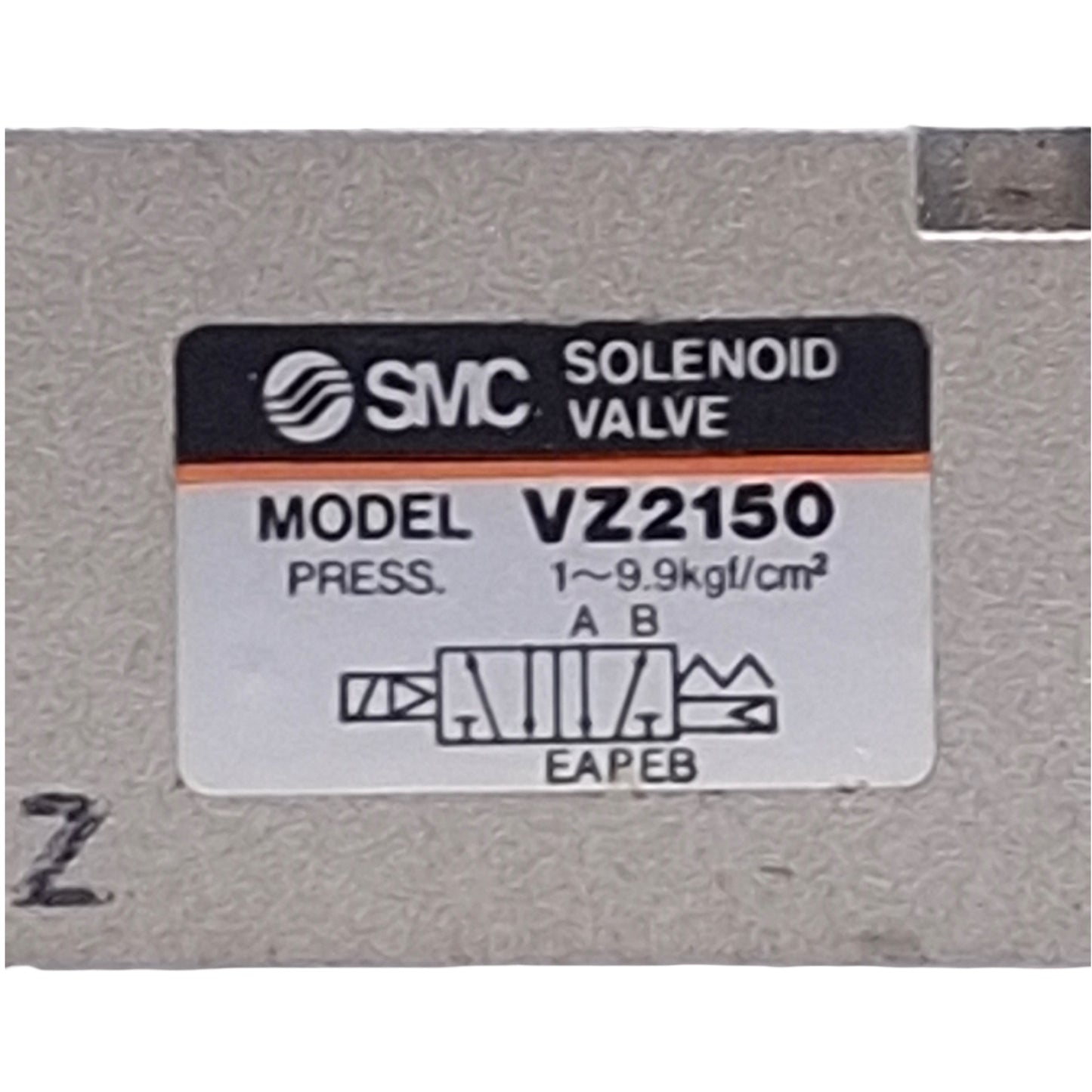 Used Lot of 2 SMC VZ2150 Solenoid Valve, 2-Position 5-Port, 1-9.9kgf/cm², 24VDC