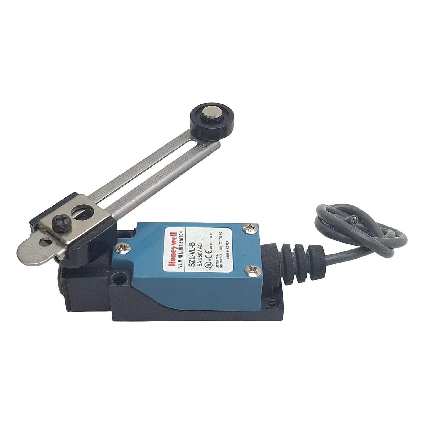 Used Honeywell SZL-VL-B Mini Limit Switch, Roller Lever, SPDT 1NC/1NO, 5A 250VAC