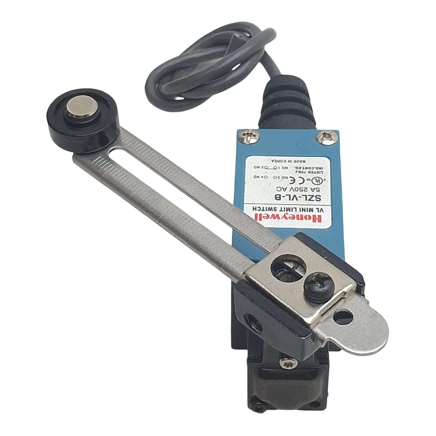Used Honeywell SZL-VL-B Mini Limit Switch, Roller Lever, SPDT 1NC/1NO, 5A 250VAC