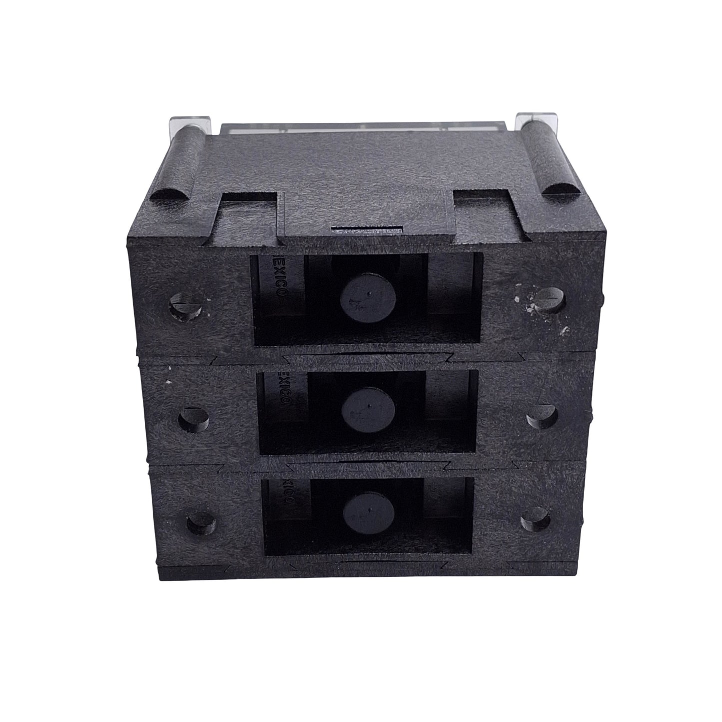 Used Gould Shawmut 63163 Power Distribution Block, 3-Poles, 1x4 Line/Load, 85A 600VAC