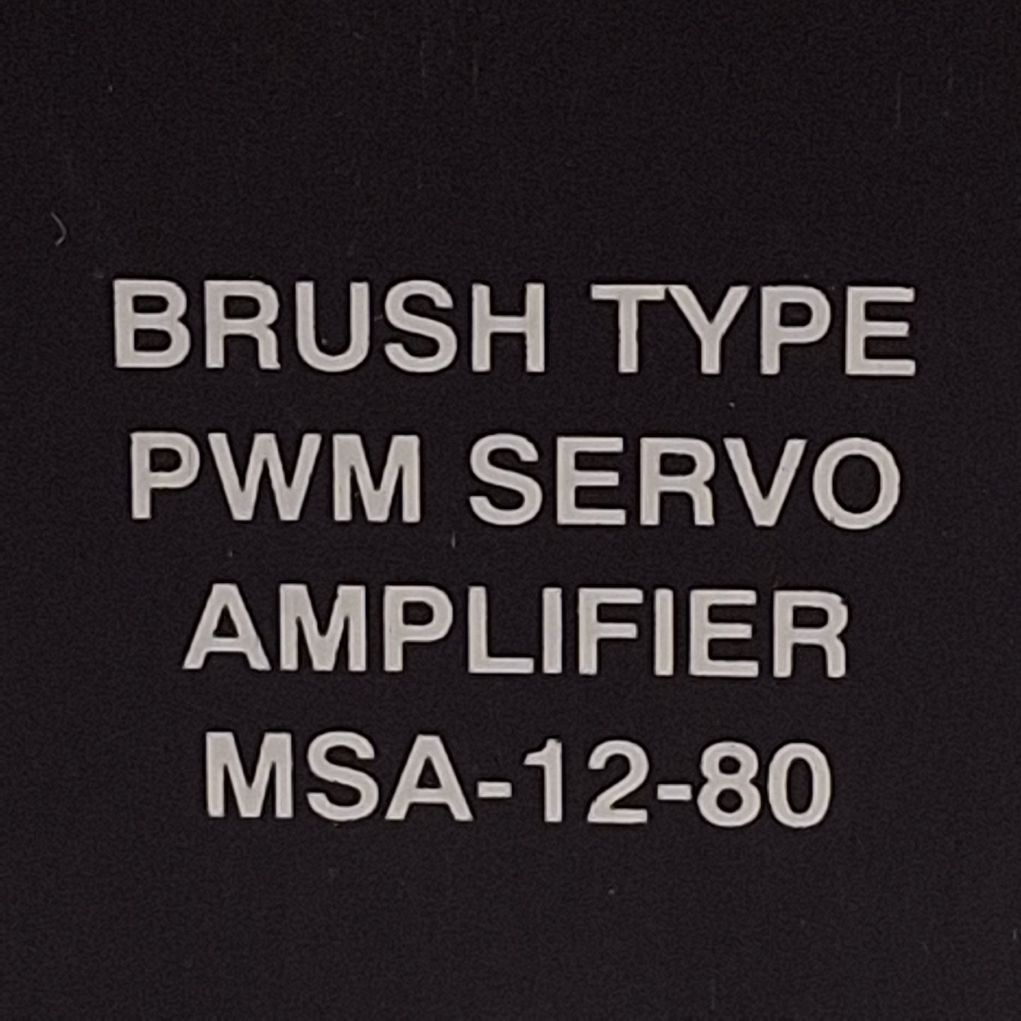 Used Galil Motion MSA-12-80 Brush Type Servo Amplifier, 20-80VDC 12A, 2000W 25A Peak