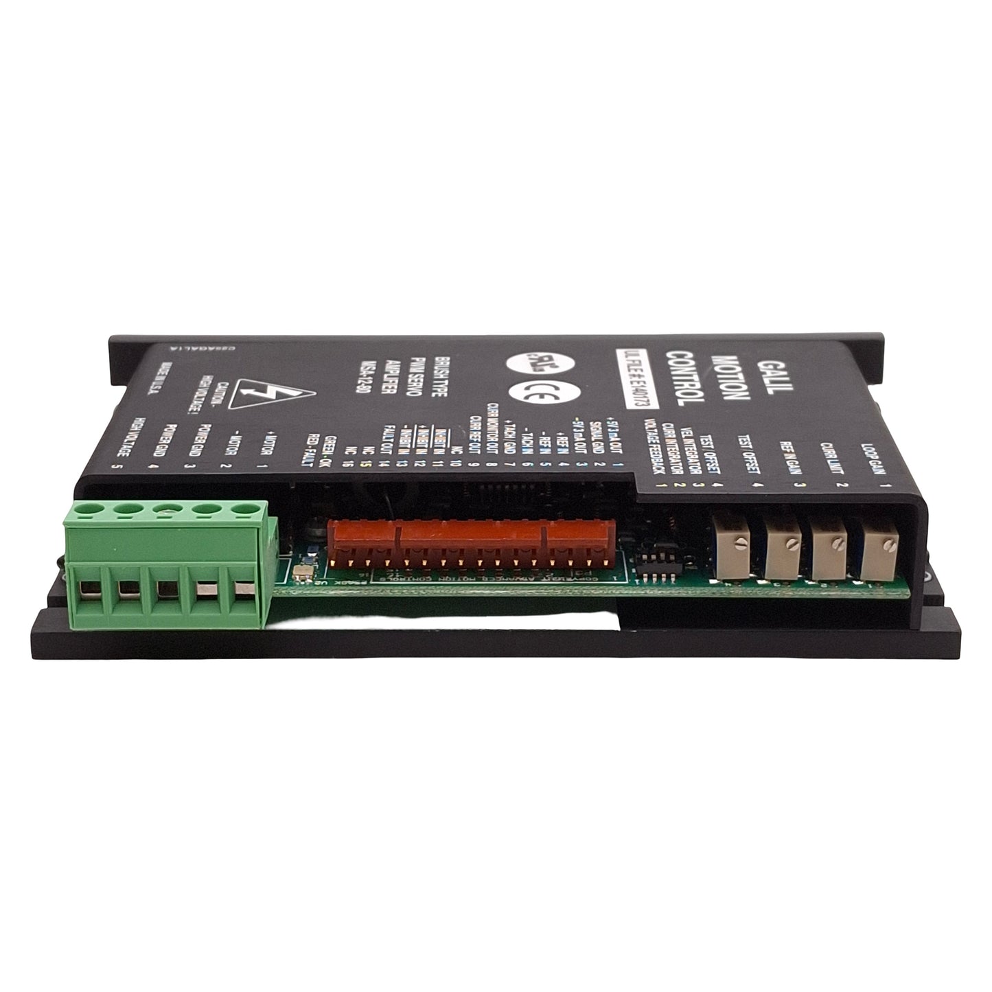 Used Galil Motion MSA-12-80 Brush Type Servo Amplifier, 20-80VDC 12A, 2000W 25A Peak