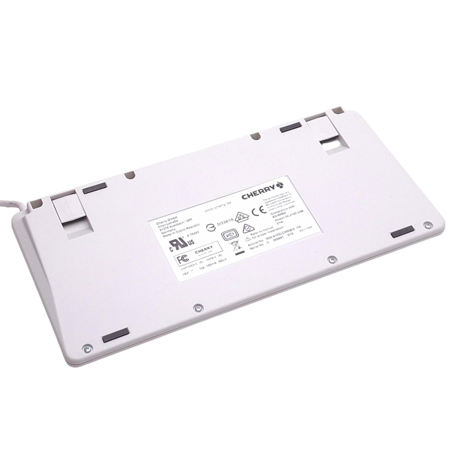 Used Cherry G84-4100LCMGB-0 Slim Compact Mechanical Keyboard, 86-Key, USB A