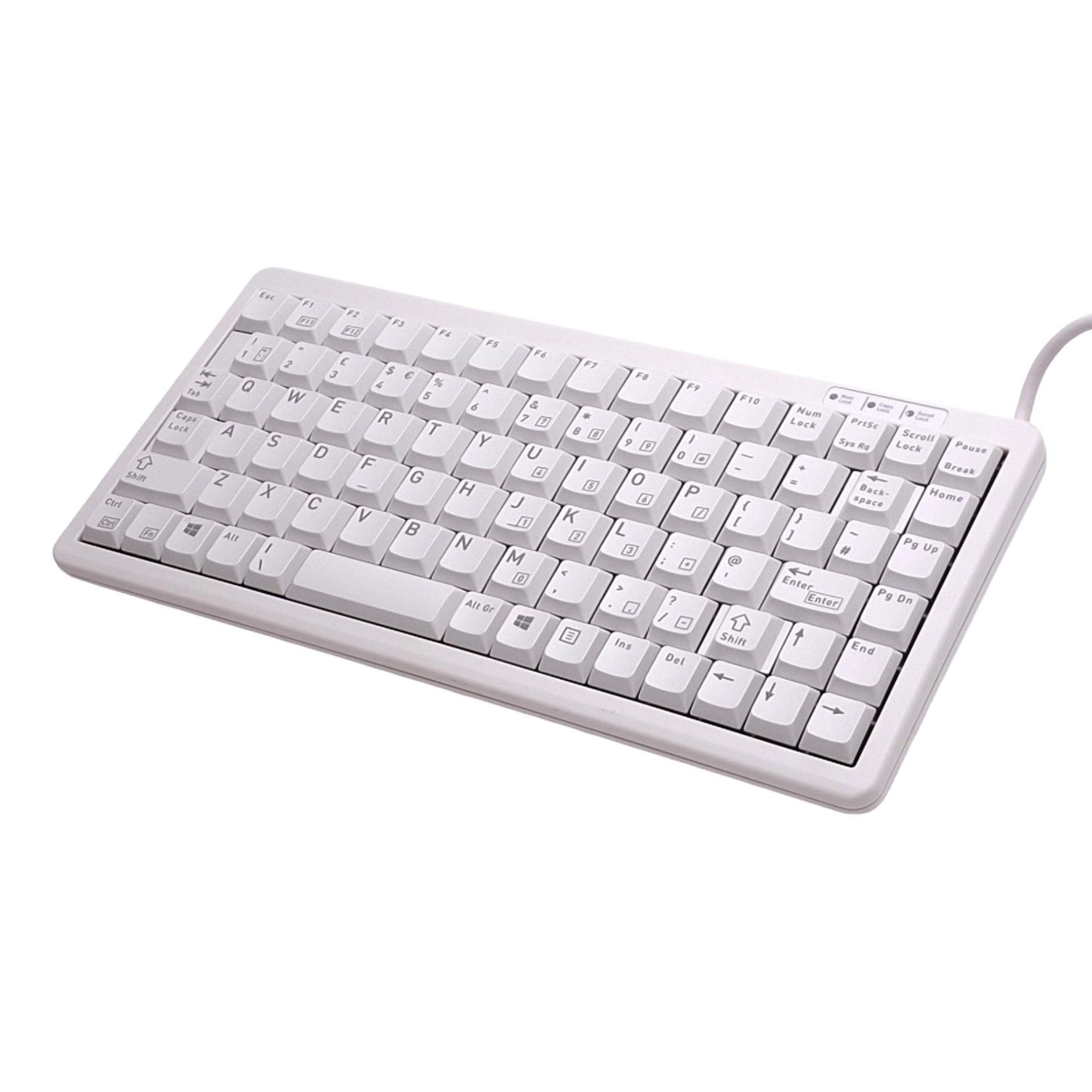 Used Cherry G84-4100LCMGB-0 Slim Compact Mechanical Keyboard, 86-Key, USB A