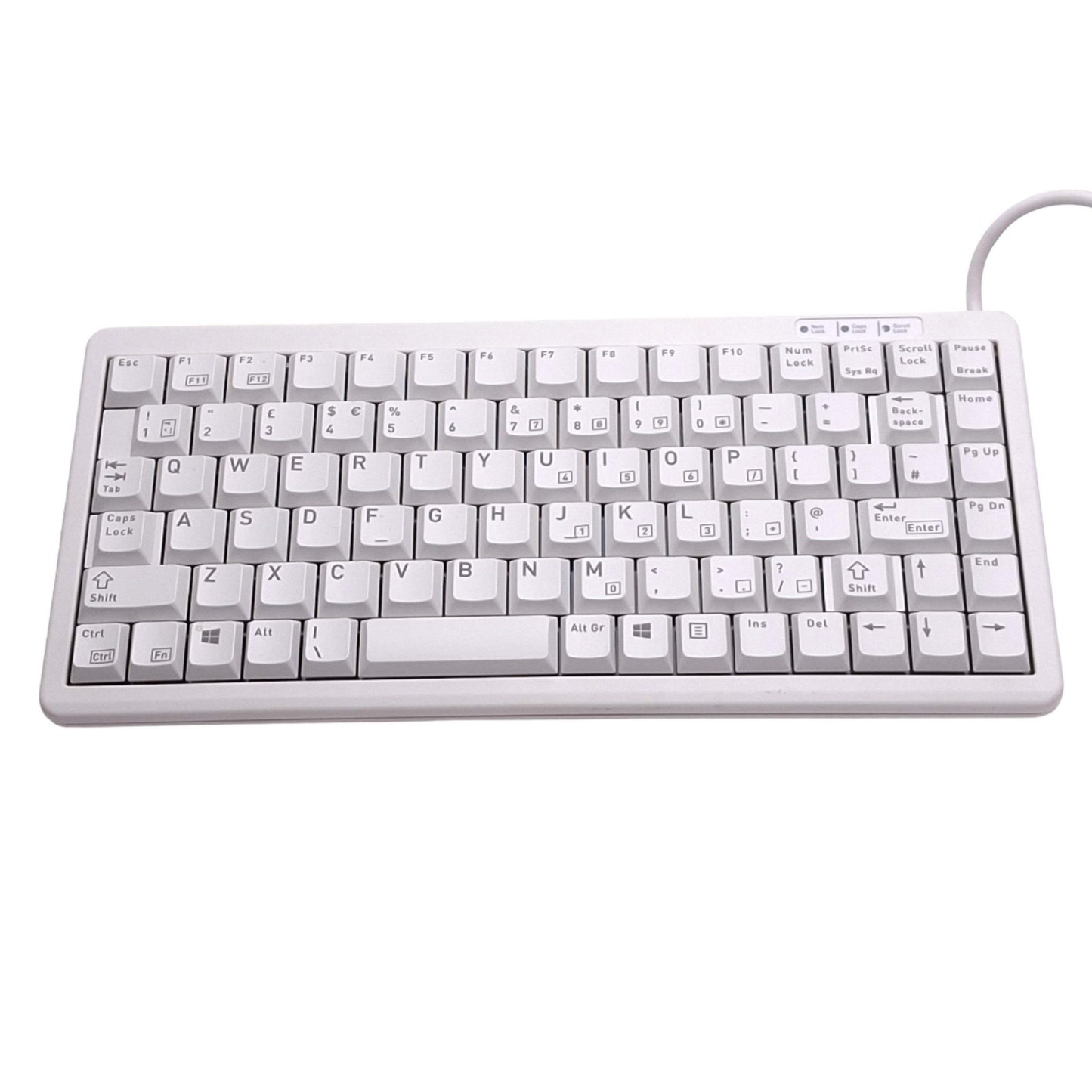Used Cherry G84-4100LCMGB-0 Slim Compact Mechanical Keyboard, 86-Key, USB A