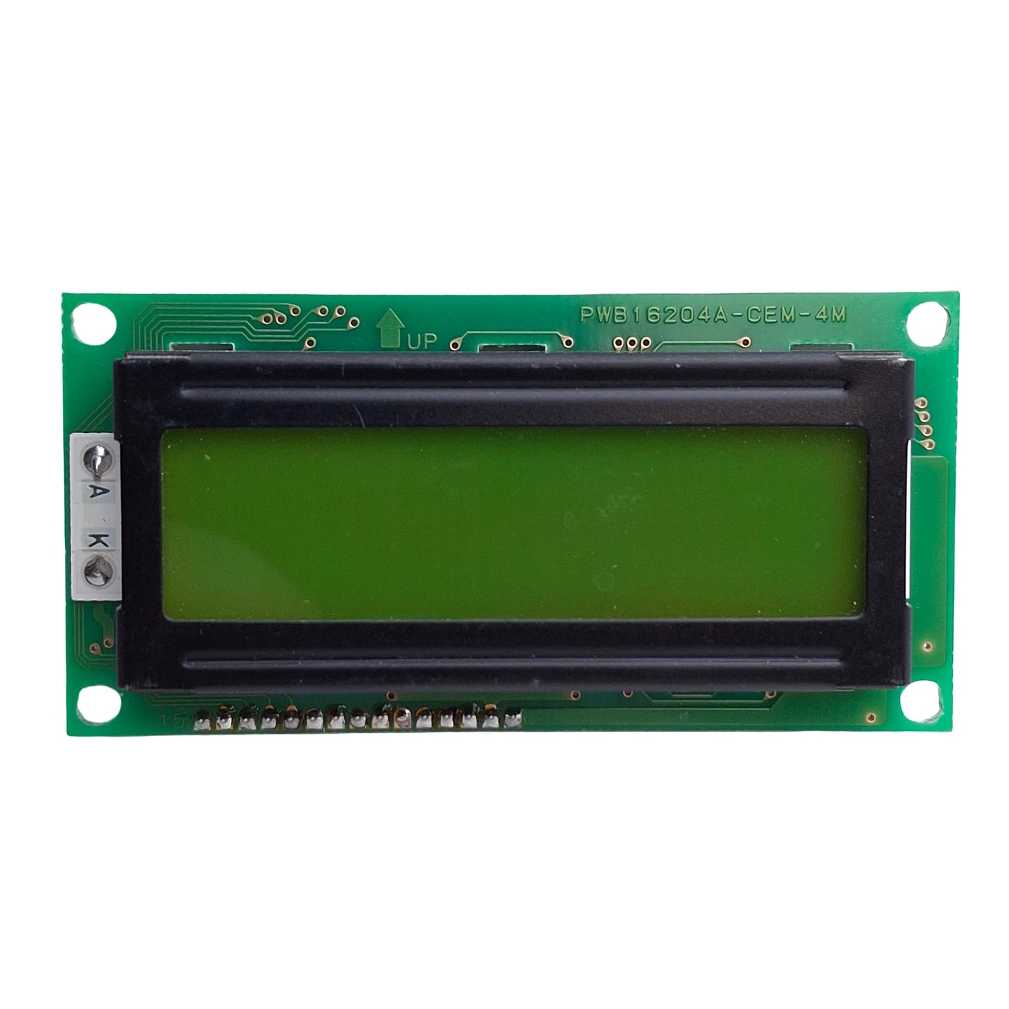 Used Optrex DMC16204 PWB1620A-CEM-4M LED Display Board, 15-Pin Connection, 16x2
