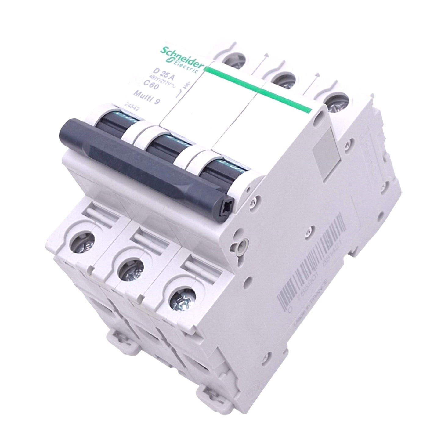 Used Schneider Electric 24542 Multi9 Circuit Breaker, 3-Pole 25A, 480Y/277VAC Max