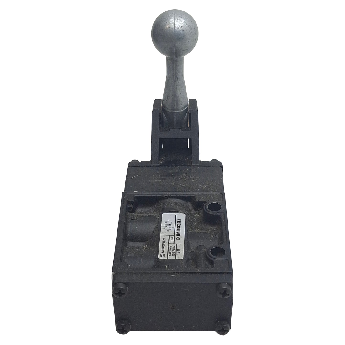 Used Norgren K41DA00KC0KL1 Nugget Foot Lever Valve, 3/2-Way, 1/4in NPT, 4.91-150psi