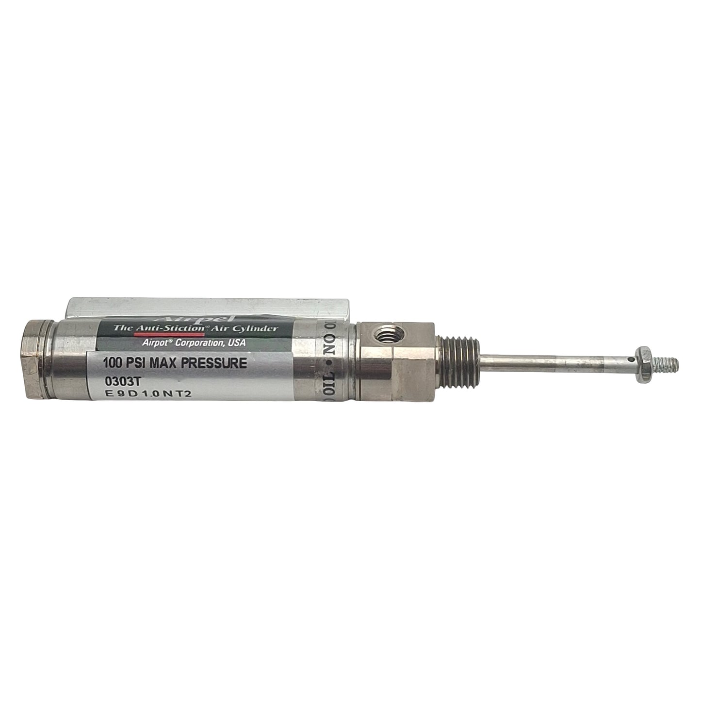 Used Airpel E9D1.0NT2 Pneumatic Cylinder, ø0.366in Bore, 1in Stroke, 100psi, M5 x 0.8