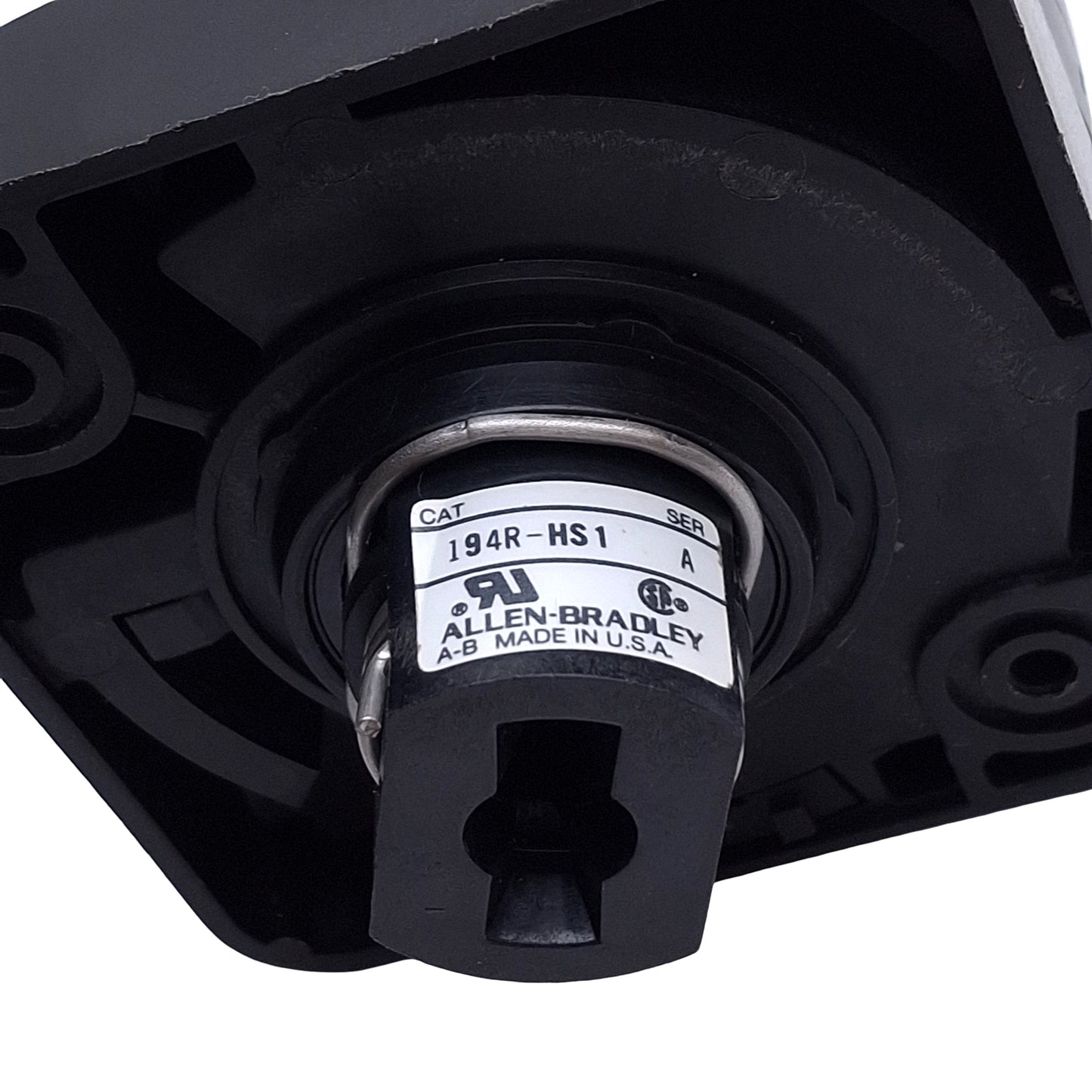 New – Open box Allen Bradley 194R-HS1 Rotary Disconnect Switch Handle, Black, 2-Position, 90°