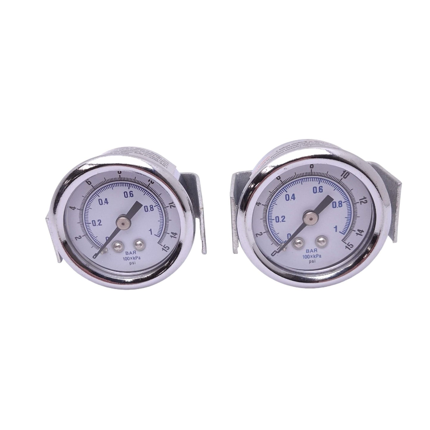 Used Lot of 2 PIC Gauges 103D-158B Pressure Gauges, 1-1/2" Face, 1/8" NPT, 15psi 1bar