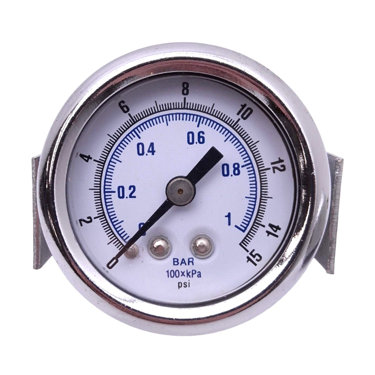 Used Lot of 2 PIC Gauges 103D-158B Pressure Gauges, 1-1/2" Face, 1/8" NPT, 15psi 1bar