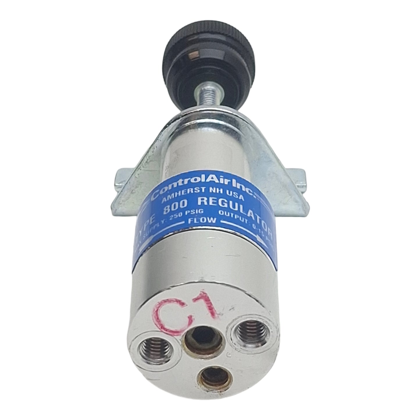 Used ControlAir 800-CB Precision Pressure Regulator, 0-15psi Set, 250psi Max, #10-32