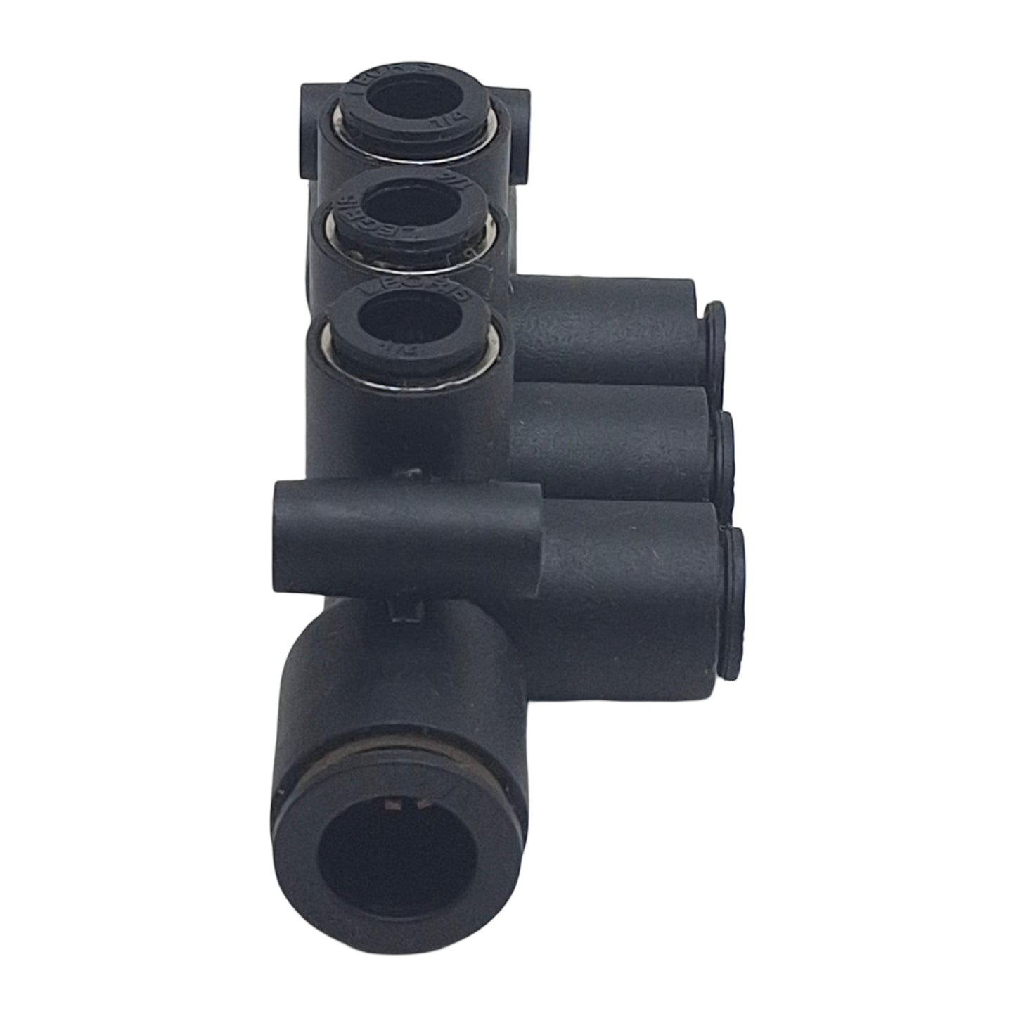 Used Legris 3306 60 56 Double Multiple Tee Push-In Fitting, ø3/8in Tube x ø1/4in Tube